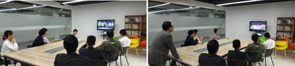 公司辦公室變身籃球場(chǎng) 員工專心看起NBA